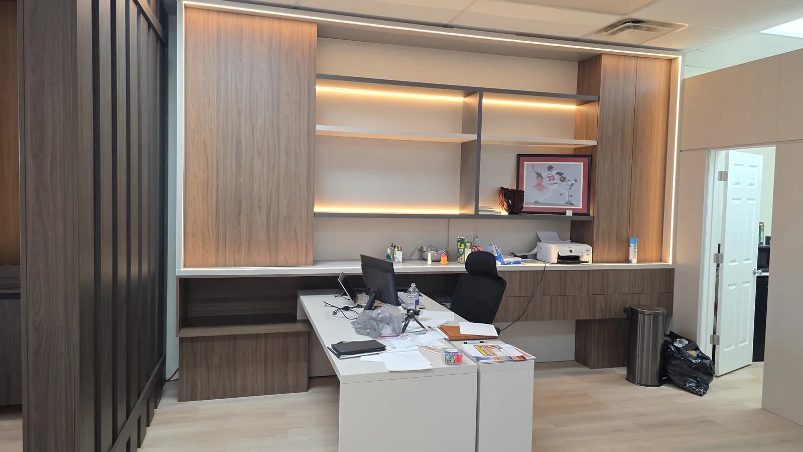 Built-in office used as inspiration for a cabinetry design brief