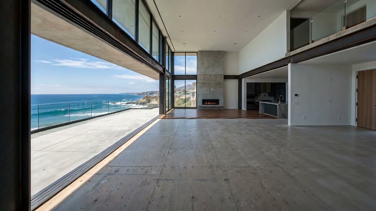 Visualization of a walnut herringbone floor installation