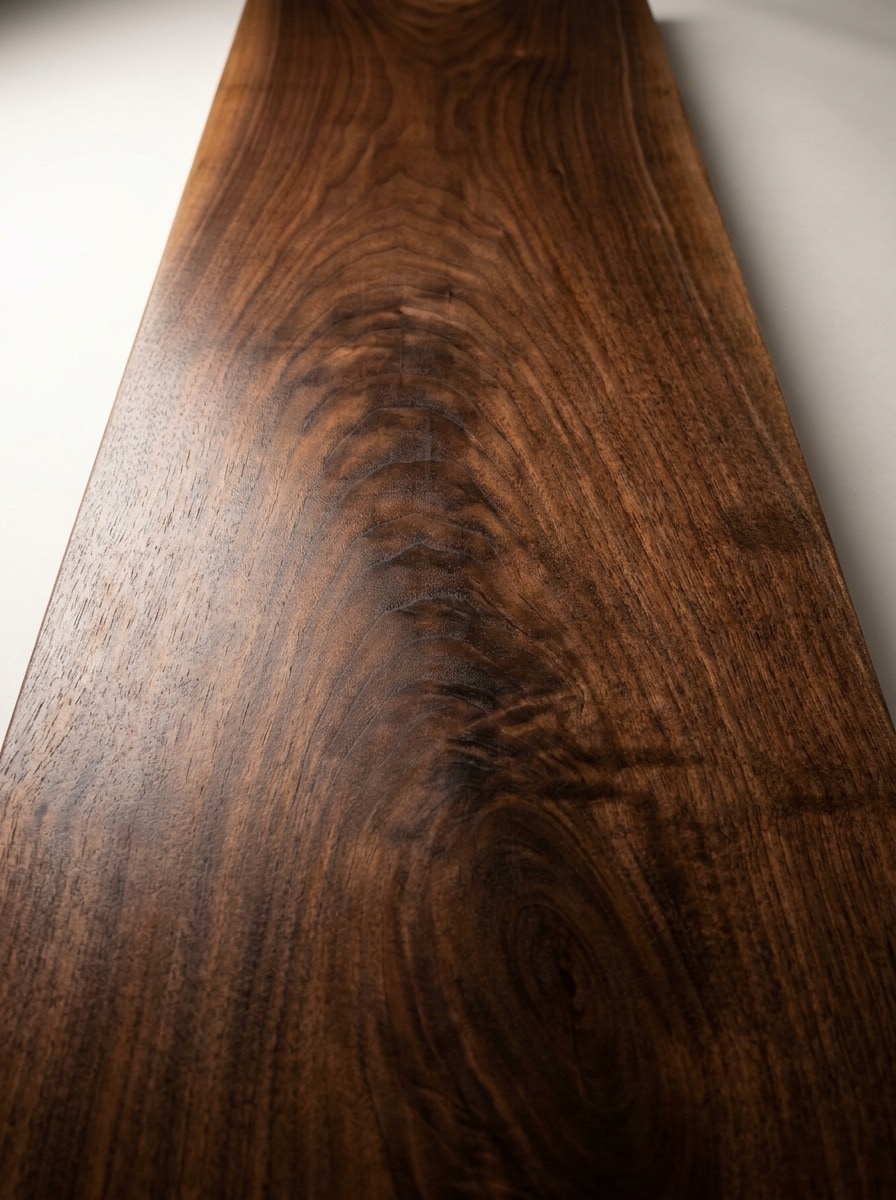 Concept study of oiled black walnut cathedral grain