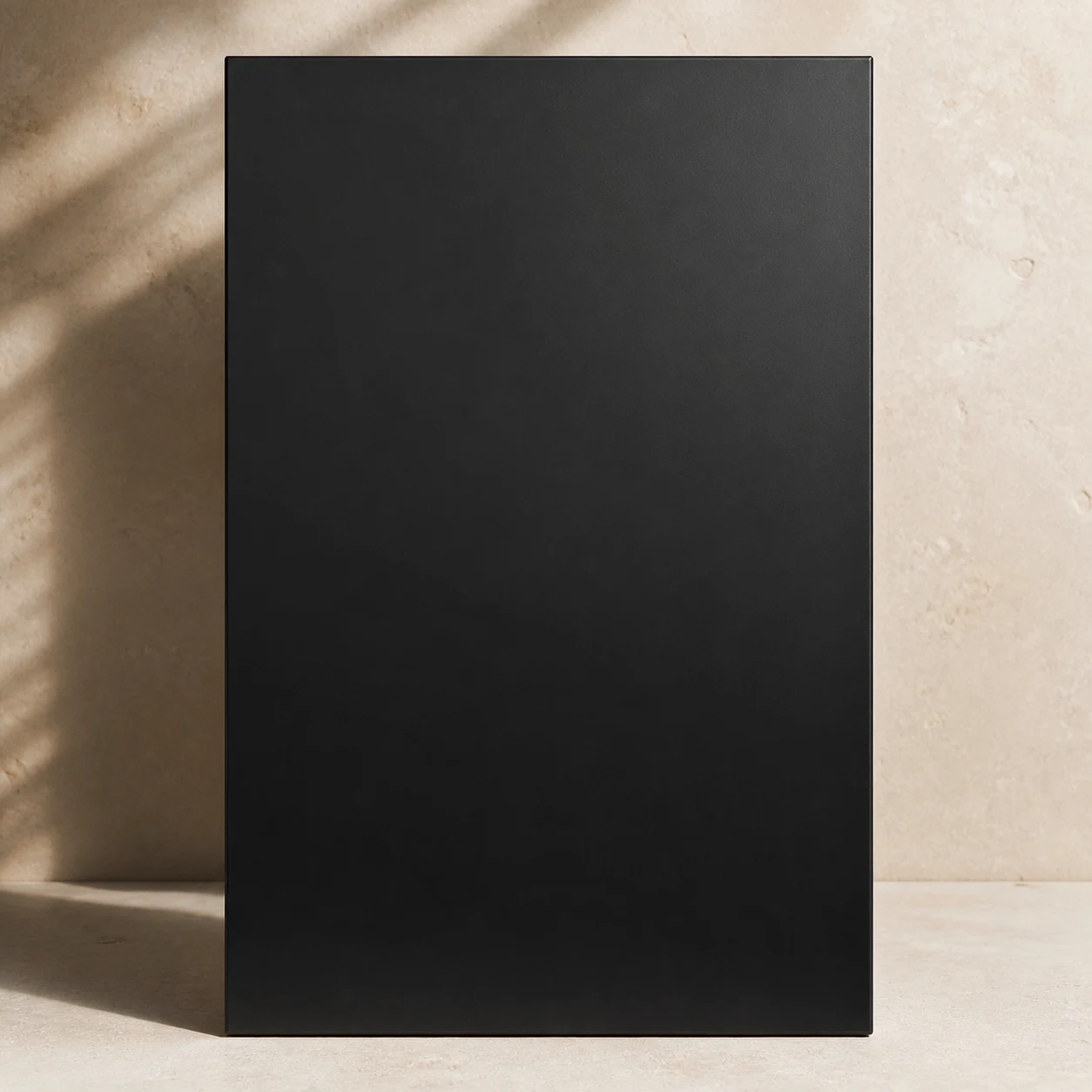 Concept macro study of deep matte charcoal cabinetry