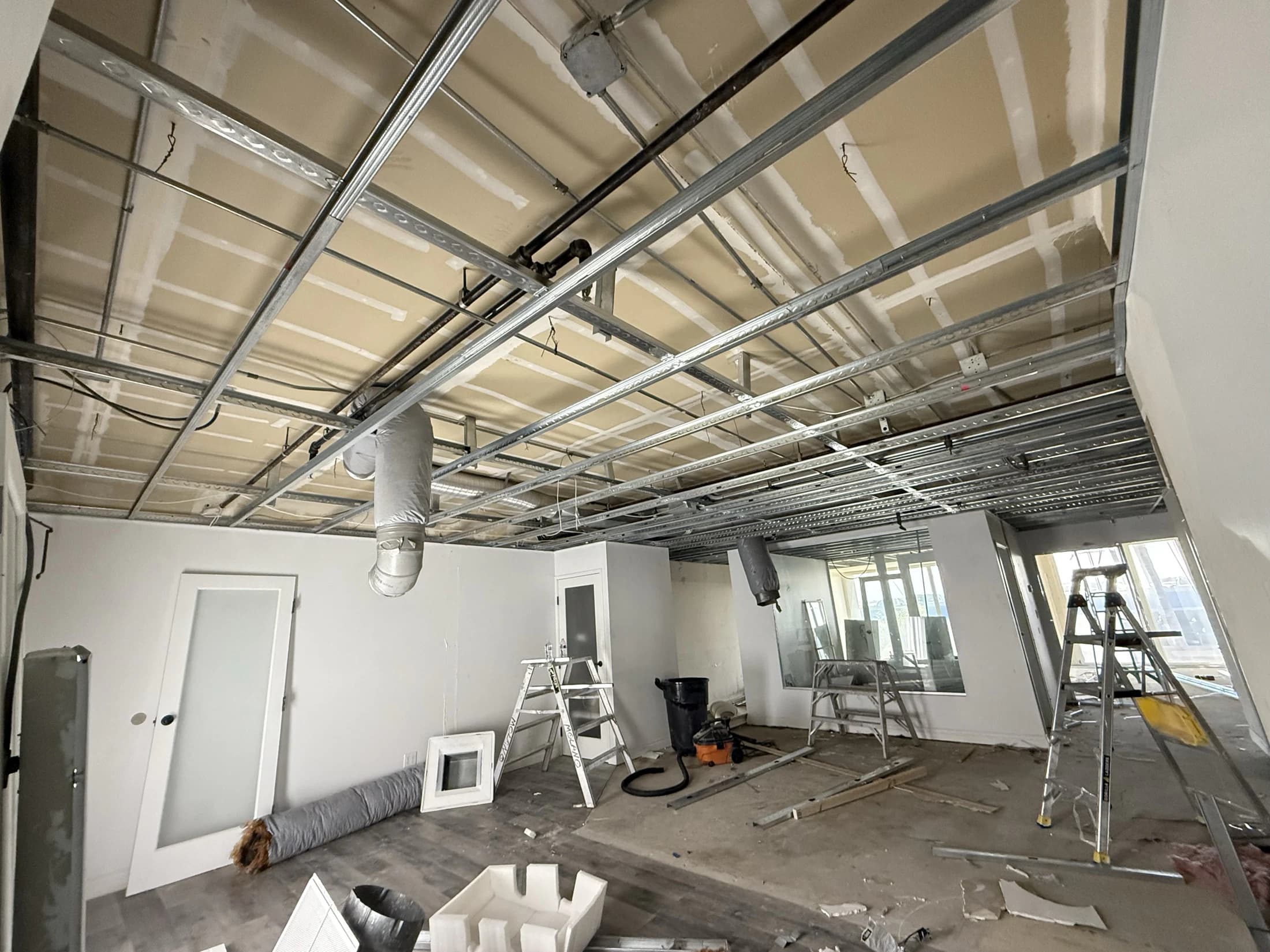 New construction framing on a San Diego residential build