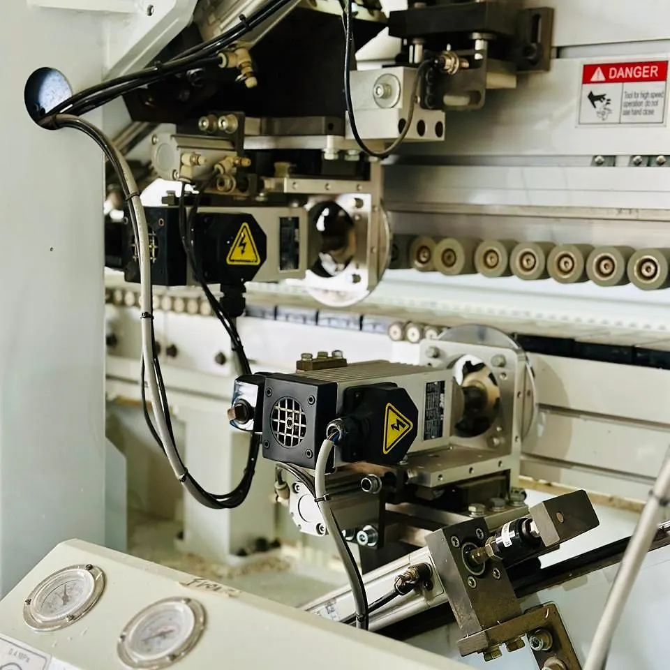 Close view of the heads of a workshop machine